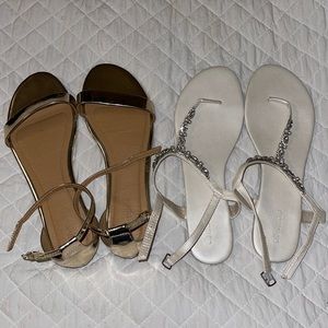 2 pair David’s bridal sandals